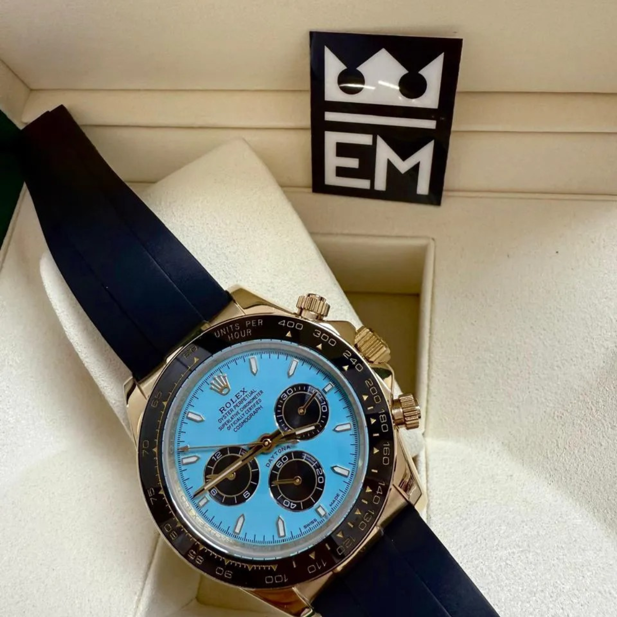 Rolex Daytona 126518 YG – Yellow Gold – Turquoise Blue Dial