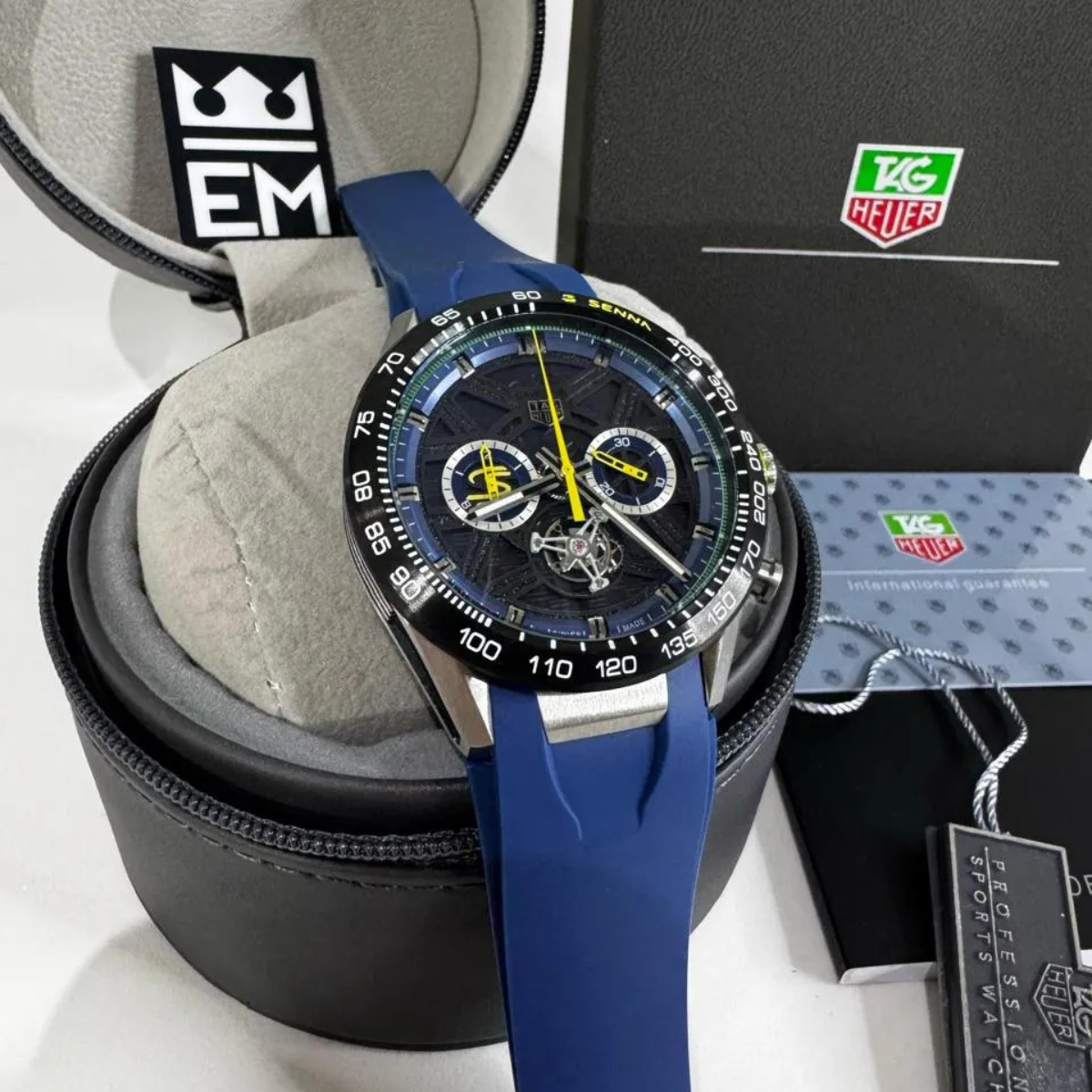 TAG Heuer Carrera Senna Skeleton Tourbillon – Blue Yellow