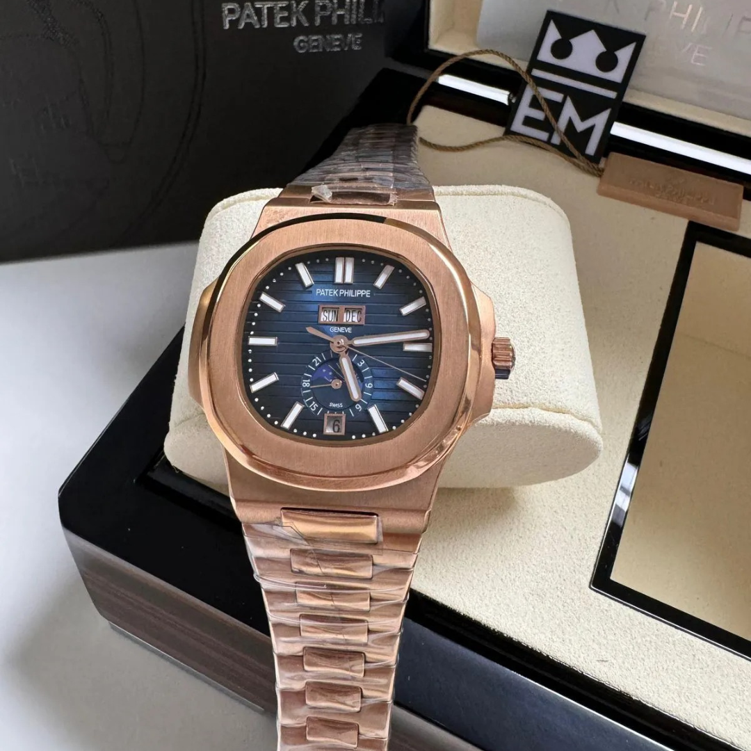 Patek Philippe Nautilus Rose Gold – Automatic with Full Calendar