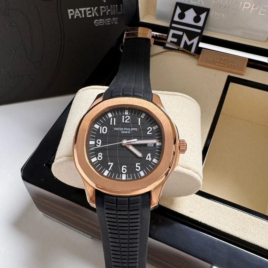 Patek Philippe Aquanaut Rose Gold Black Automatic