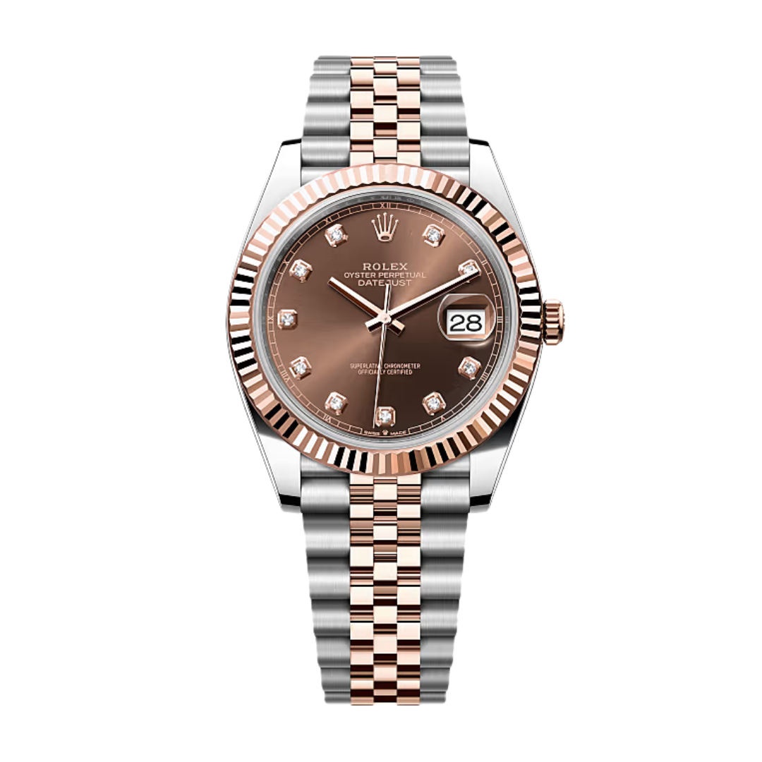 Rolex Datejust 41 – Brown Dial with Diamonds