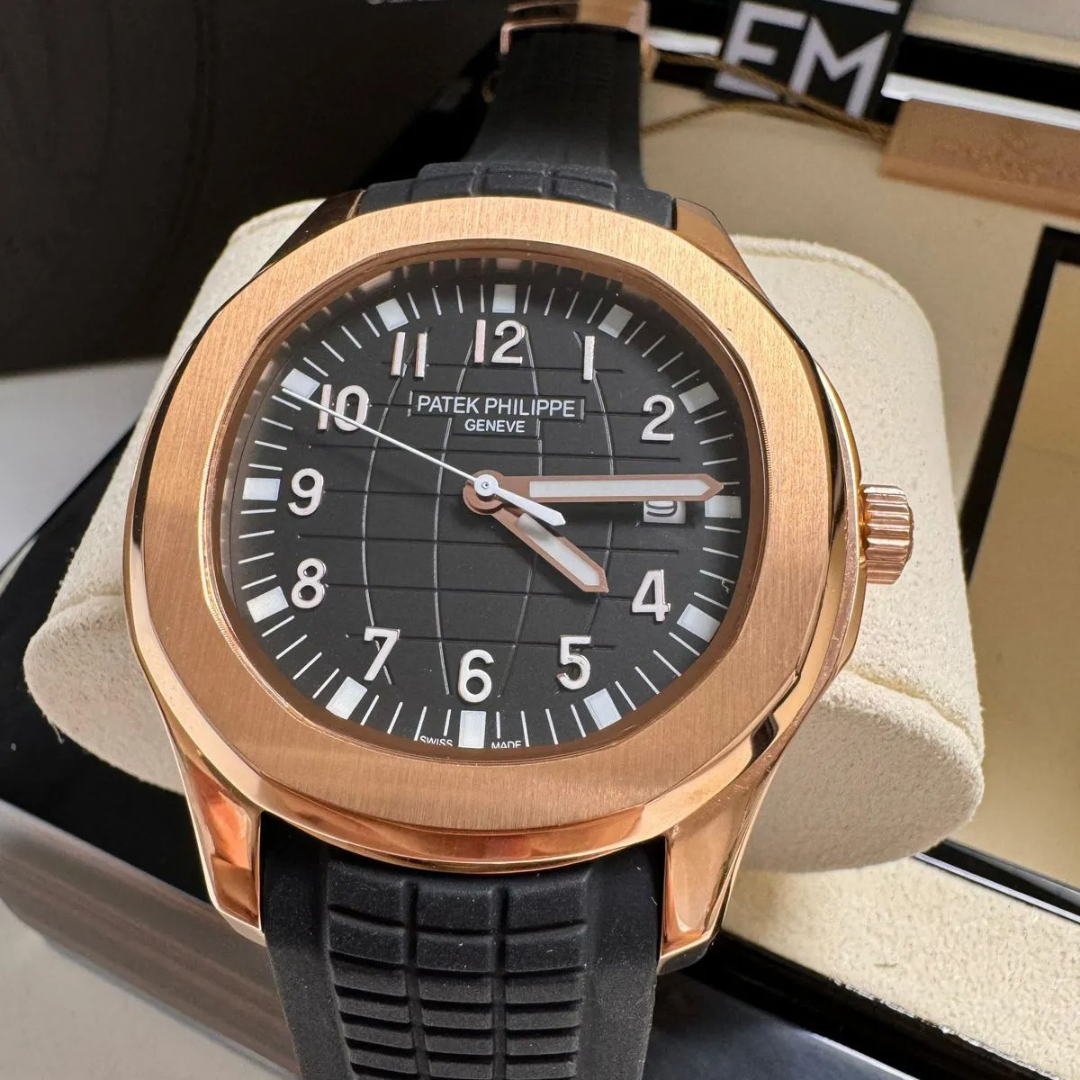 Patek Philippe Aquanaut Rose Gold Black Automatic