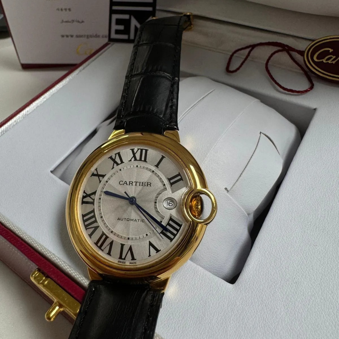 Cartier Ballon Bleu Gold Automatic – Leather Strap Black