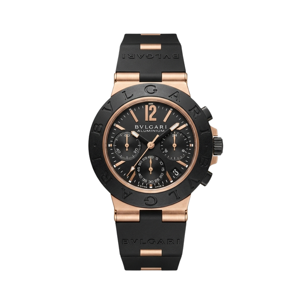 Bvlgari Aluminium Chronograph Black/Rose Gold